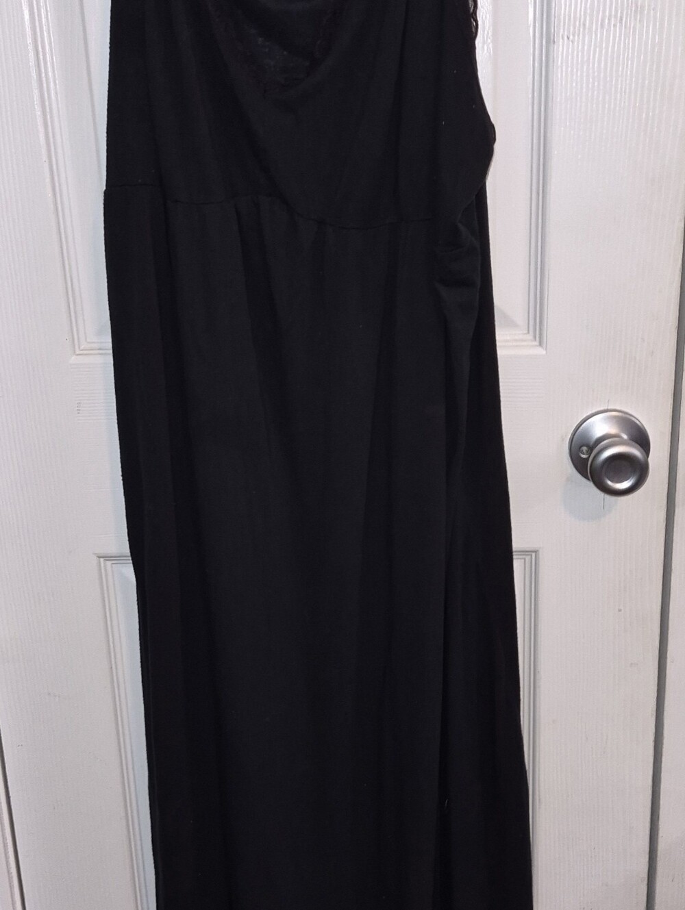 Set Of 2 Classic Black Women’s Long Nightgown And Short Teal Blue Gown.